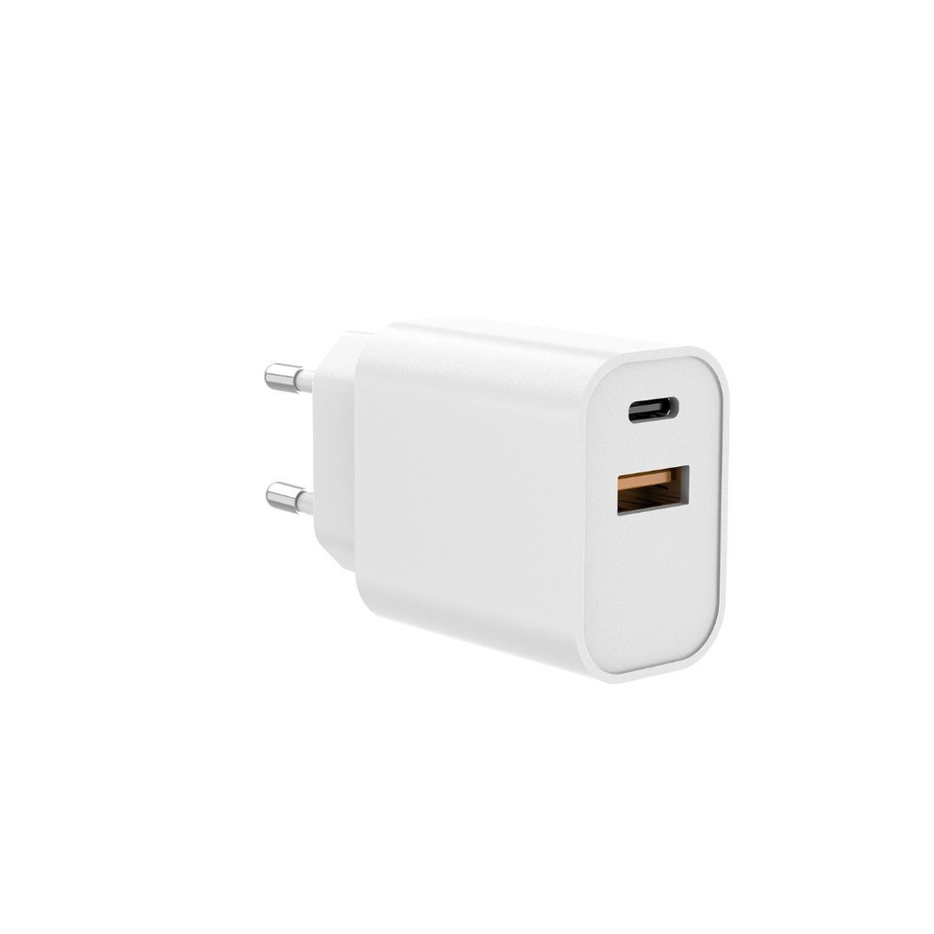 WE Chargeur Secteur 1 port USB-A + 1 port USB-C