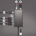 Mini Dock USB 3.2 Type C - 4K HDMI & DP, PD 3.0 100W, USB 3.2, Ethernet Gigabit , SD, Audio