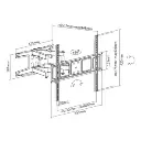 Support mural articulé pour écran TV 37"-80" dimensions.webp
