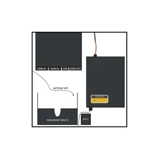 Totem avec moniteur 55'', FULL HD haute luminosité 500 cd, 24h:7j, intérieur exclusivement connectiques.webp