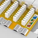 Panneau de brassage Cat6 hb-digital 8 ports RJ45 pour Câble réseau gris clair detail.webp
