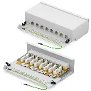Panneau de brassage Cat6 hb-digital 8 ports RJ45 pour Câble réseau gris clair dos.webp