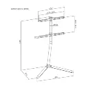 Support sur pied écran TV 49"- 70", chrome dimensions.webp