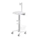 Chariot pour appareils médicaux avec support moniteur 17"-27" profil.webp