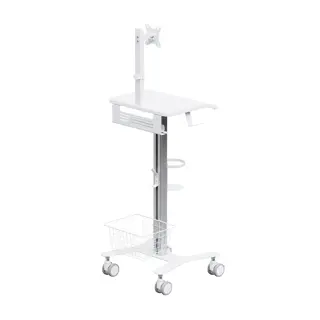 Chariot pour appareils médicaux avec support moniteur 17"-27" dos.webp