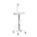 Chariot pour appareils médicaux avec support moniteur 17"-27".webp
