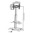 Support mobile pour écran TV 37''-65'' Hauteur 120-180cm
