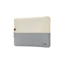 HOUSSE sleeve PC 14,1 '' bicolore Belge/Gris, protection antichoc, attache antivol 