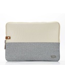 HOUSSE sleeve PC 14,1 '' bicolore Belge/Gris, protection antichoc, attache antivol 