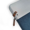 HOUSSE sleeve PC 14,1 '' bicolore BLEU, protection antichoc, attache antivol