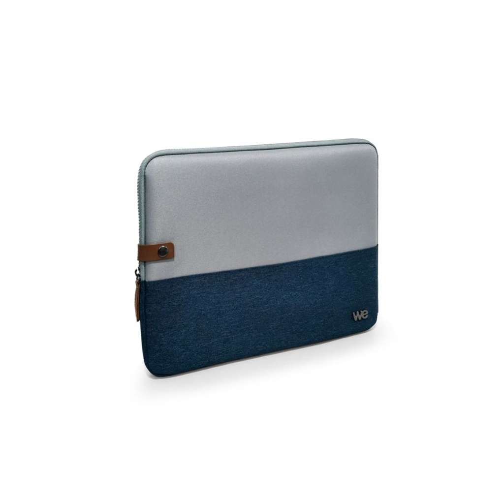 HOUSSE sleeve PC 14,1 '' bicolore BLEU, protection antichoc, attache antivol