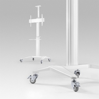 Support mobile Visioconférence pour écran  37''-70'' Hauteur 125-160cm Blanc ou Noir