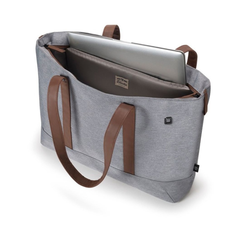 DICOTA Sacoche Ordinateur Cabas Eco MOTION 13 - 15.6" gris 