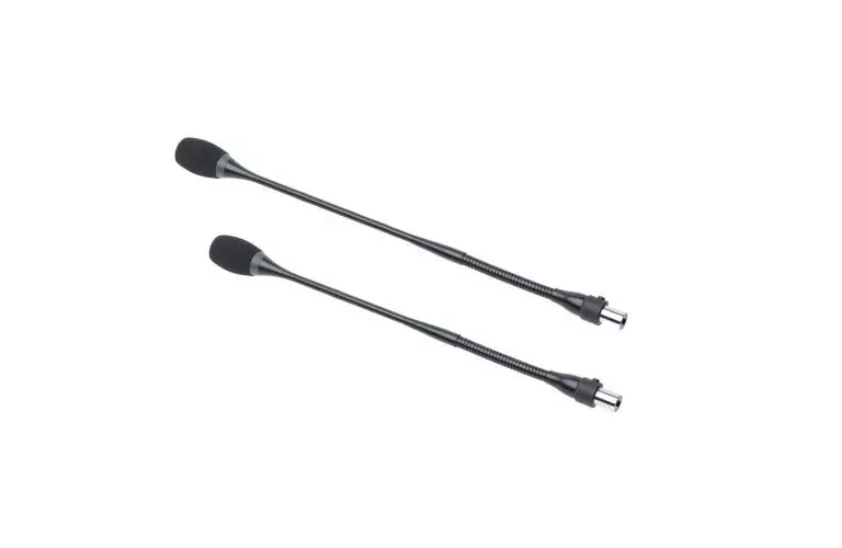 Televic Mike PLM502F Microphone col de cygne double flexible anti-GSM de 50 cm avec mécanisme push & lock