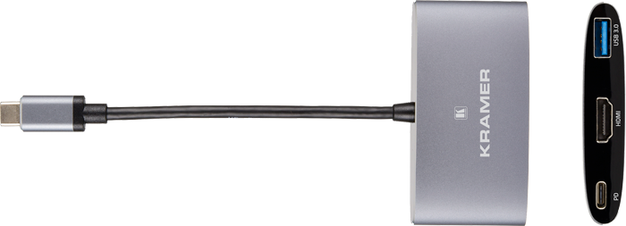 Kramer station d'accueil multiports USBC universelle USB-C sortie vidéo HDMI™, un port USB 3.0 et charge USB-C