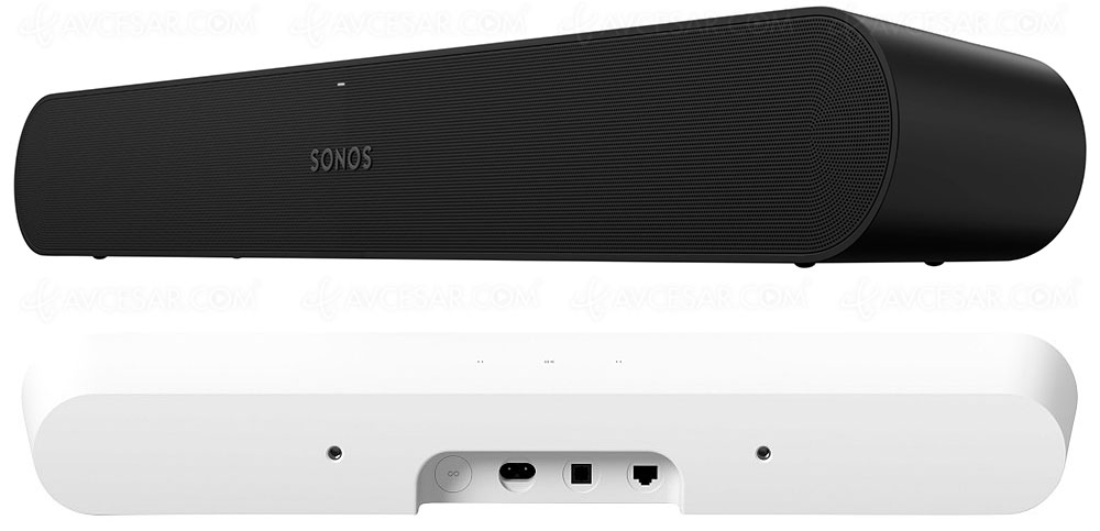 SONOS Barre de son Sonos Ray blanc ou noir pour TV avec Apple Airplay2 et Wifi (pas de bluetooth)