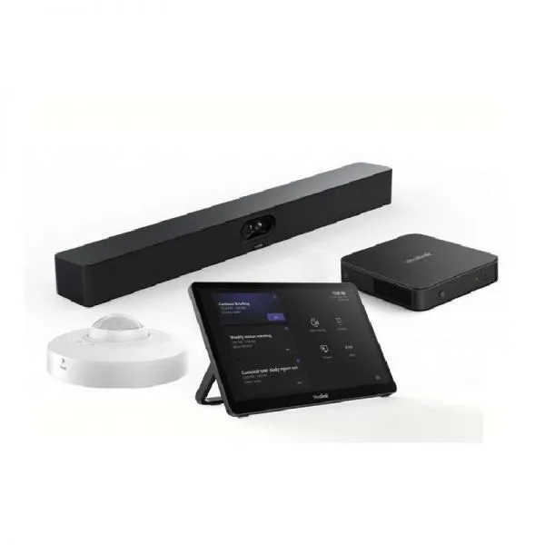 Yealink Système visioconférence Windows avec barre vidéo avec IA, tablette tactile et mini PC, spécial salles de petite et moyenne taille.