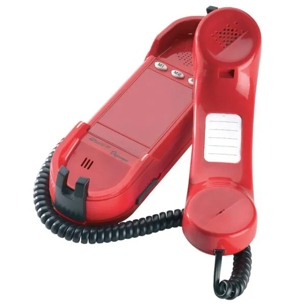 Téléphone IP SIP sans clavier, couleur rouge, usage pompier urgence