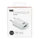 Chargeur secteur 1 USB 1A = total 5W blanc design plat