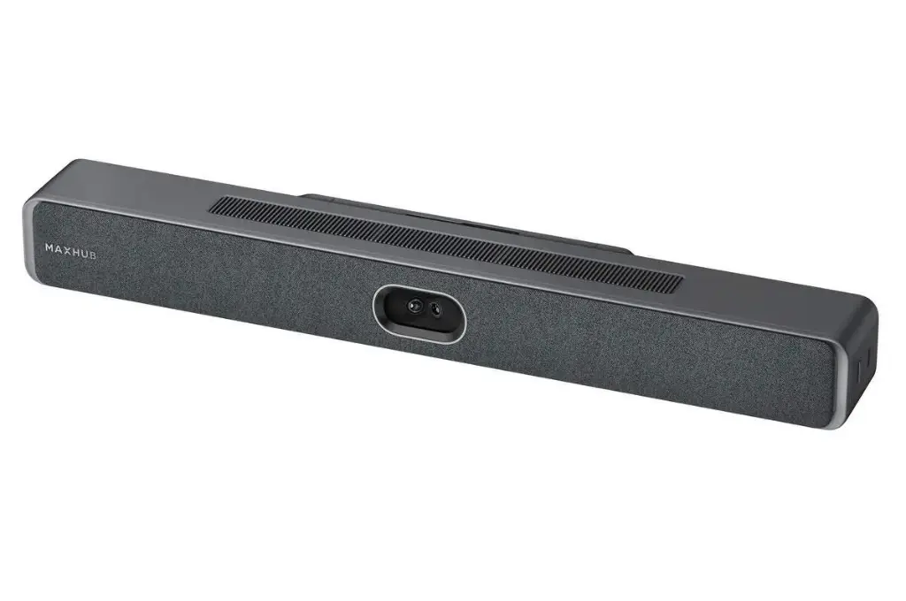 MaxHub XBar U50 Barre de visioconférence : double objectif de 50 MP, micros et haut-parleurs intégrés. Connexion en USB à votre ordinateur.