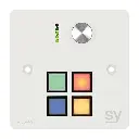 SY ELECTRONICS-PILOTAGE/ AUTOMATE- CLAVIER 4 BOUTONS + Bouton de volume -blanc