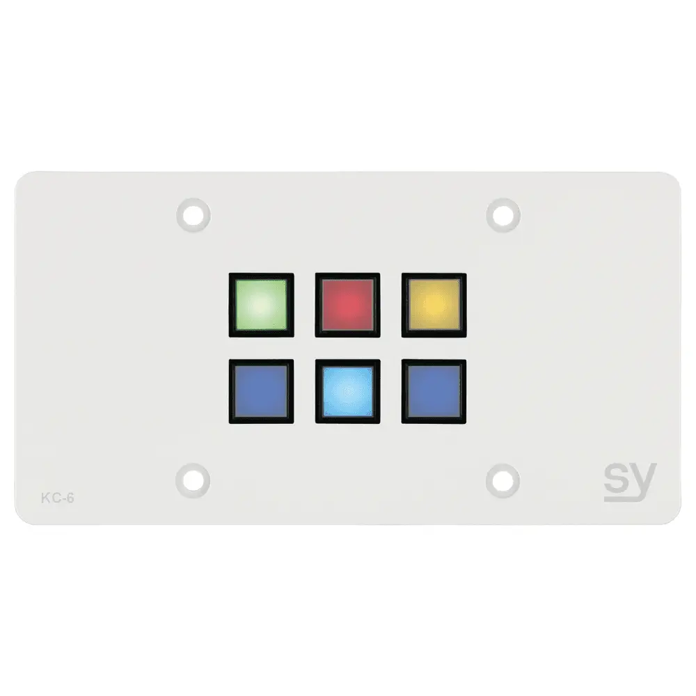 SY ELECTRONICS-PILOTAGE/ AUTOMATE- CLAVIER 6 BOUTONS  -blanc