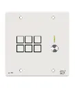 SY ELECTRONICS-PILOTAGE/ AUTOMATE- CLAVIER 6 BOUTONS + 1 Bouton Volume + 1 Port Ethernet (PoE ) -blanc