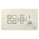 SY ELECTRONICS- automate/ Clavier de control 4 Boutons avec touches de navigation + 1 volume rotatif - Blanc