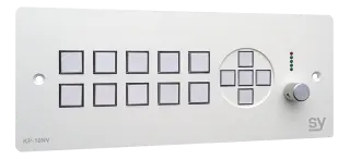 SY ELECTRONICS- automate/ Clavier de control 10 Boutons avec touches de navigation + 1 volume rotatif + 1 Port Ethernet ( PoE)  - Blanc