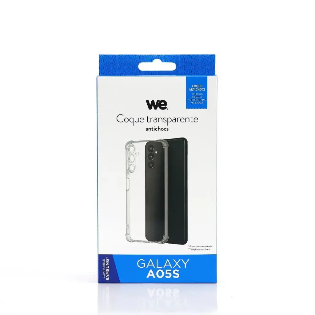 Coque de protection Transparent : 4 coins renforcés - anti-chocs - ultra-résistant - semi-rigide - compatible pour GALAXY A05S