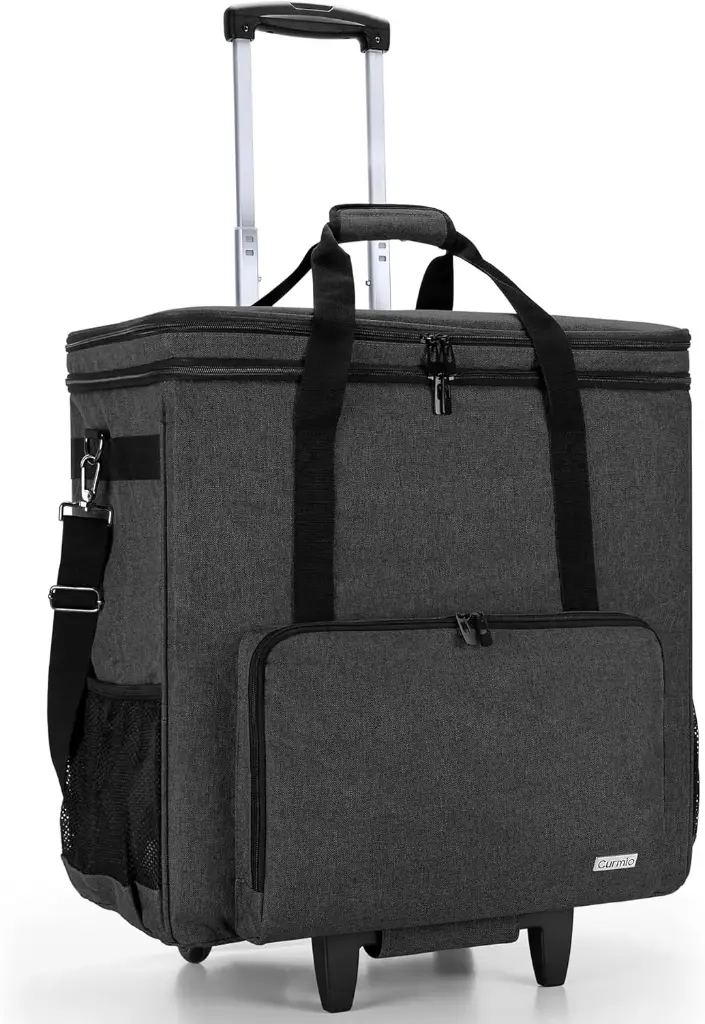 CURMIO- Sacoche/ Trolley semi rigide à roulettes pour vidéoprojecteur grande taille -