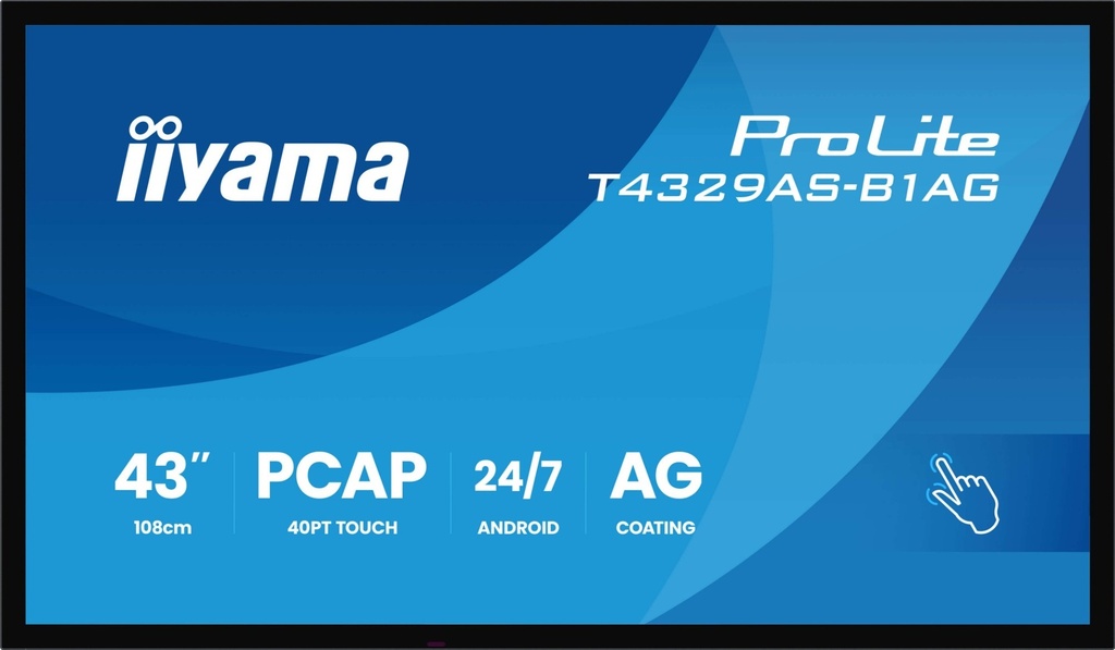 iiyama ProLite T4329AS-B1AG 43" (42.5" visualisable) écran LCD tactile rétro-éclairé par LED - 4K - pour affichage numérique
