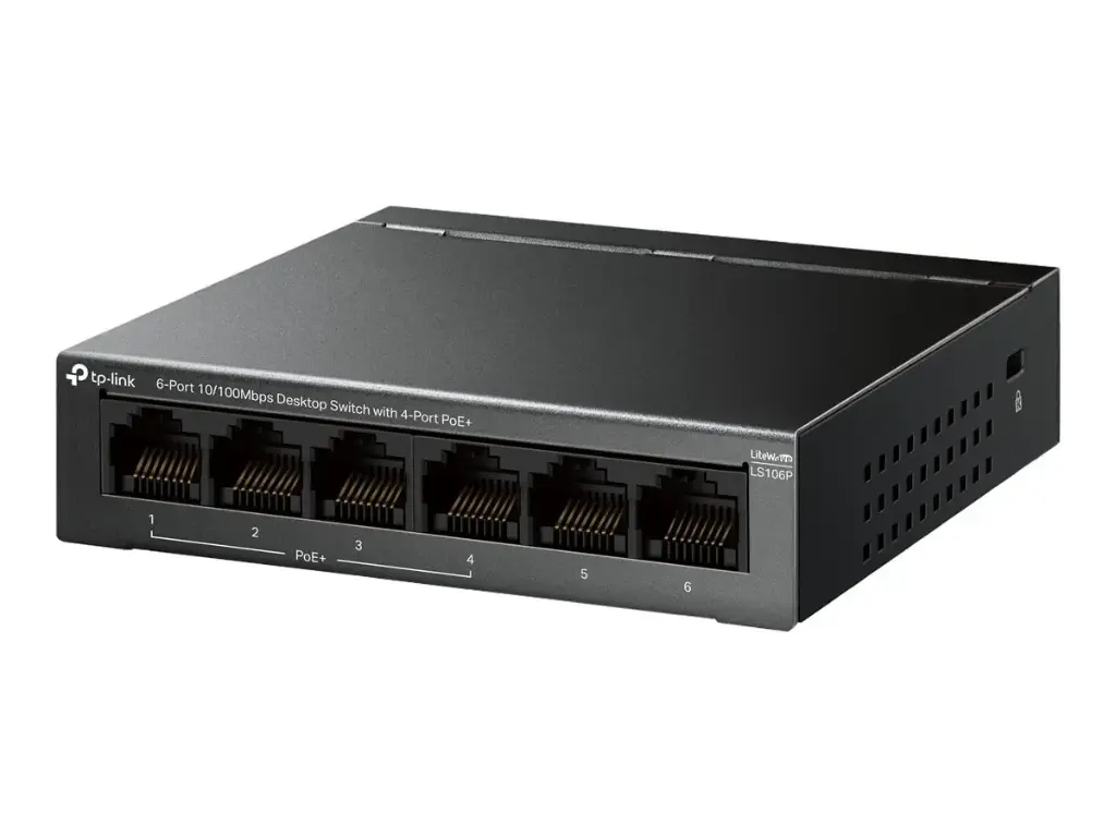 TP-Link LiteWave LS106P V1 - commutateur - 6 ports dont 4 ports POE+