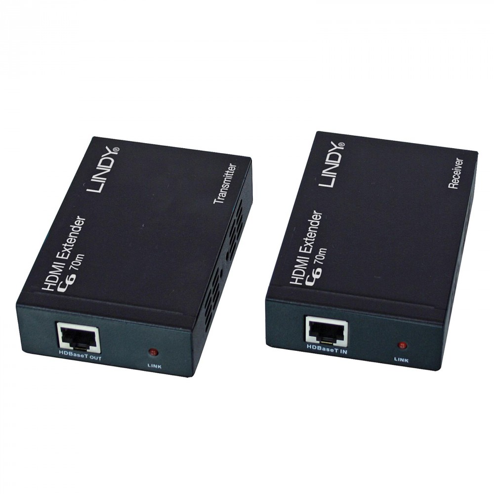 Kit extender Cat.6 4K30, IR & RS-232 HDBaseT avec PoC, 70m