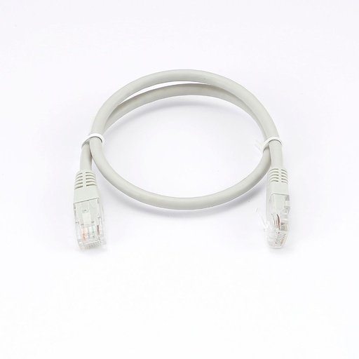 [0-CABRJ45D050-6AUG] Câble cordon RJ45 Male/Male droit CAT6A U/UTP Longueur 0.50M Gris
