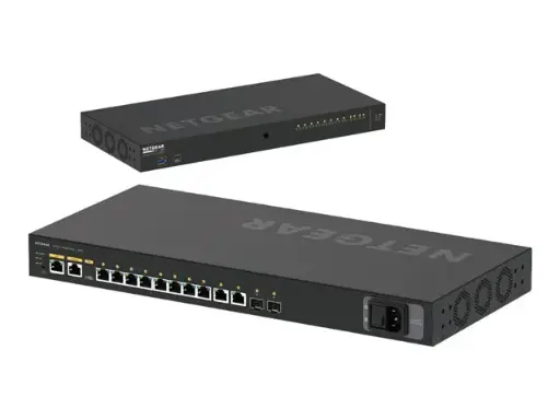 [GSM4212PX-100EUS] Switch audiovisuel Netgear AV M4250-10G2XF-PoE+ 240W manageable 8 ports Gigabit et 2 ports SFP+