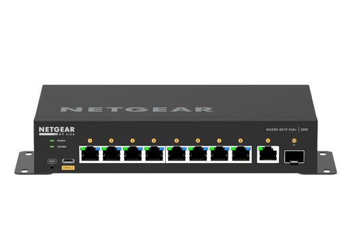 [GSM4210PD-100EUS] Switch audiovisuel manageable Netgear 8 ports Gigabit PoE+ 110W, 1 port Gigabit et 1 port SFP 