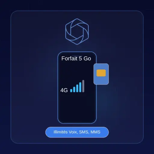 [02ILLCREBL005G00] Forfait 5 Go, illimité Voix, SMS, MMS & Data