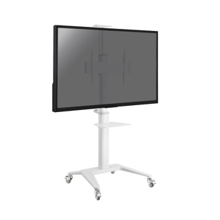 Support mobile Visioconférence pour écran  37''-70'' Hauteur 125-160cm Blanc ou Noir