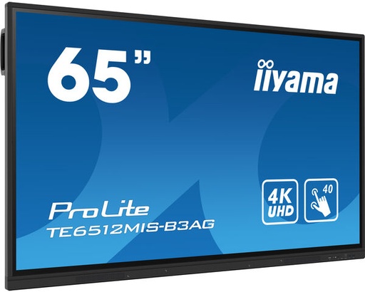 [TE6512MIS-B3AG] Moniteur interactif tactile IIYAMA LFD 65" dalle IPS anti-reflet 40 points 24/7 3840x2160 