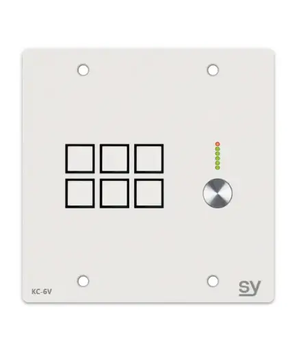 [SY-KC6VE-W-EU] SY ELECTRONICS-PILOTAGE/ AUTOMATE- CLAVIER 6 BOUTONS + 1 Bouton Volume + 1 Port Ethernet (PoE ) -blanc