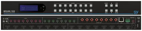 [SY-MSU-88-18G] SY Electronics- Matrice et switch vidéo HDMI 8X8