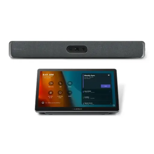 [V70 KIT] MaxHub XBar V70 KIT  Barre de visioconférence : double objectif de 50 MP, micros et haut-parleurs intégrés. Connexion en USB à votre ordinateur.