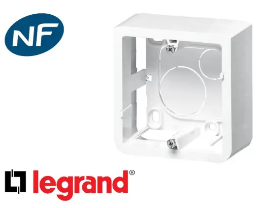 [080281]  Legrand mosaic : cadre saillie 2 modules d'une profondeur 40 mm. pour le montage en saillie des appareillages de la série legrand mosaic. 