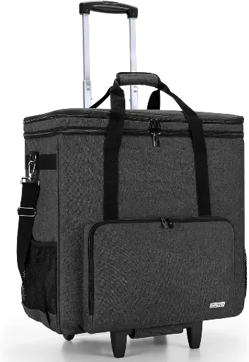 [‎ EUCR08101] CURMIO- Sacoche/ Trolley semi rigide à roulettes pour vidéoprojecteur grande taille -