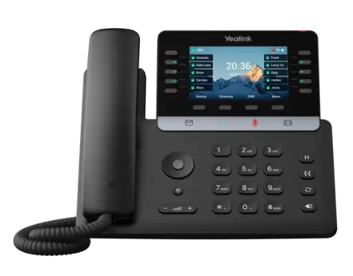 [1301222] Téléphone professionnel avec 16 comptes SIP, Gigabit-PoE, écran couleur 4,3 pouces et prise en charge des modules d'extension. 