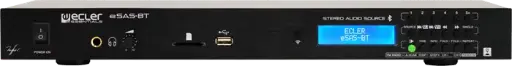 ECLER E SAS BT Lecture Fichier MP3-Wave sur carte SD-USB -Tunner FM et Bluetooth