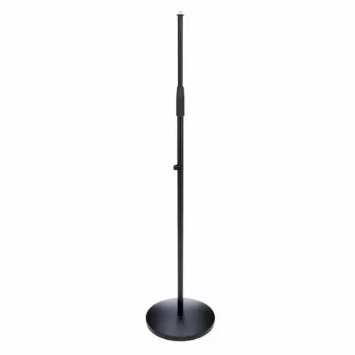 [K&M260] Pied universel caméra ou microphone Socle rond moulé. Combinaison de tubes réglables en hauteur Hauteur réglable de 87 à 157,5 cm Filetage 3/8" Couleur : noir